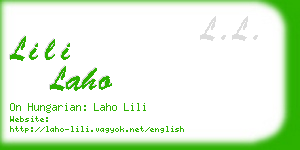 lili laho business card